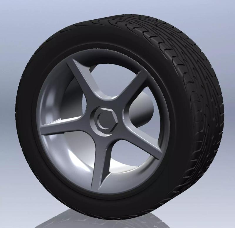 3D-printable wheels for scale model Nazca M12