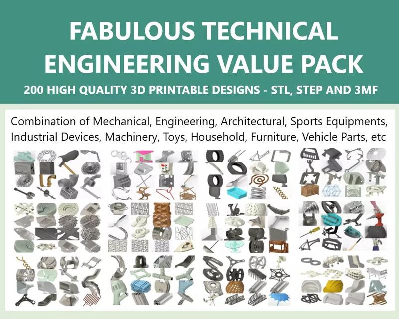 FABULOUS TECHNICAL ENGINEERING VALUE PACK 3D Model Collection
