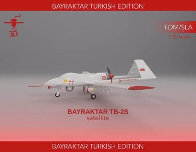 Bayraktar TB-2S Satellite HIGH QUALITY 3D PRINT MODEL