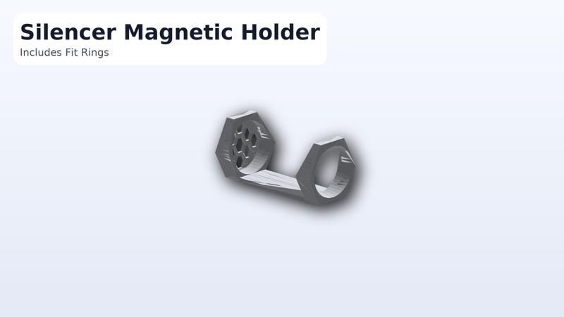 Silencer Magnetic Holder – Ø52 mm (gun safe mount)