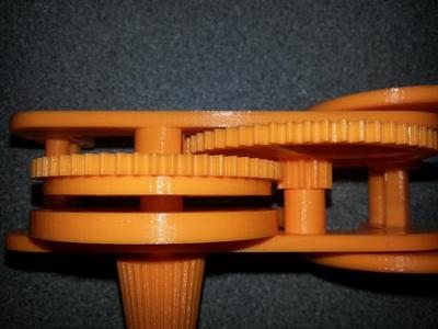 Remix of PLA Spring motor, rolling chasis