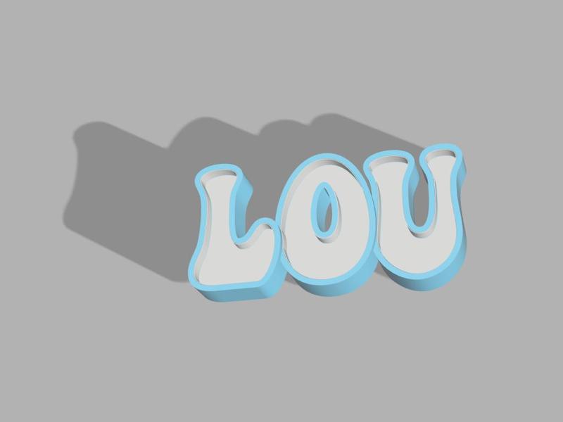 LOU Name with led lights