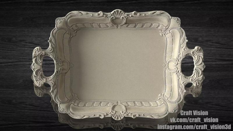 Tray with molding