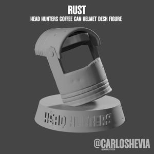 RUST DESK FIGURE COFFEE CAN HELMET [ HEAD HUNTERS]