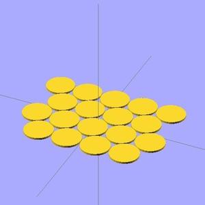 simple flat cylindrical game pieces