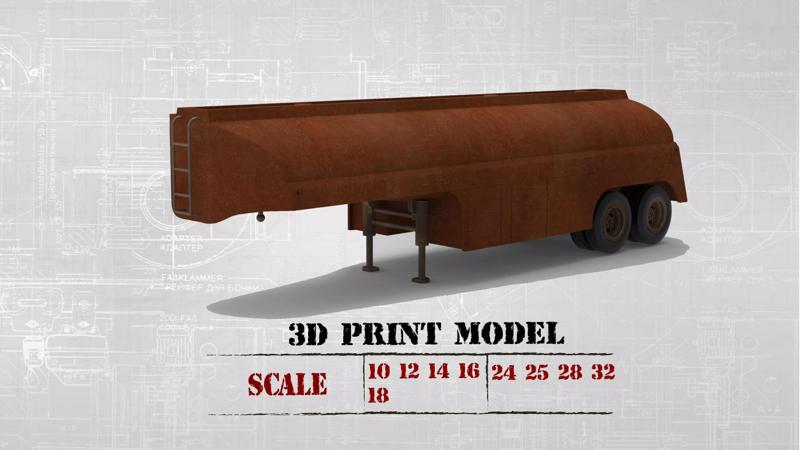 Fuel Tanker trailer for Truck from the movie Duel