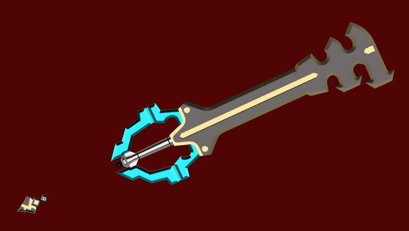 Kingdom Hearts: Birth by Sleep - Terra Earthshaker keyblade 3D model