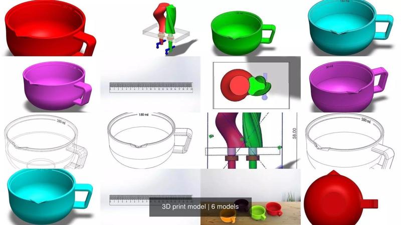 3D print model cup with handle 3D Model Collection