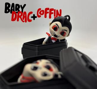 Baby Dracula + Coffin | Articulated Halloween 3D Print STL