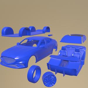 Genesis G70 2022 PRINTABLE CAR IN SEPARATE PARTS