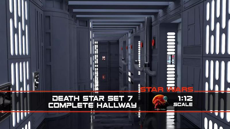 Set 7 - Death Star Hallway 1-12 scale Blackseries 3D Model Collection