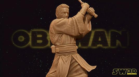 STAR WARS Young Obi Wan Sculpture Tested for 3D printing