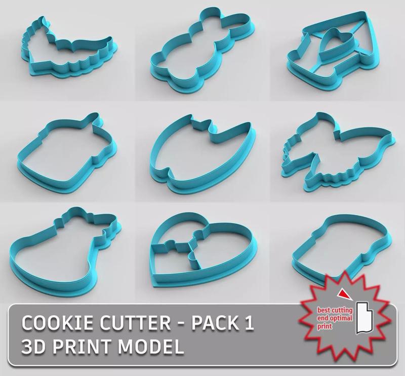 Cookie cutter - pack 1 3D Model Collection
