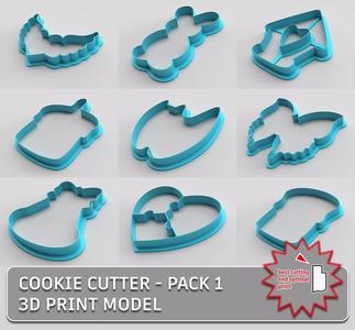 Cookie cutter - pack 1 3D Model Collection