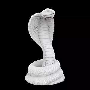 Coiled Cobra Snake Statue 3D Print Model