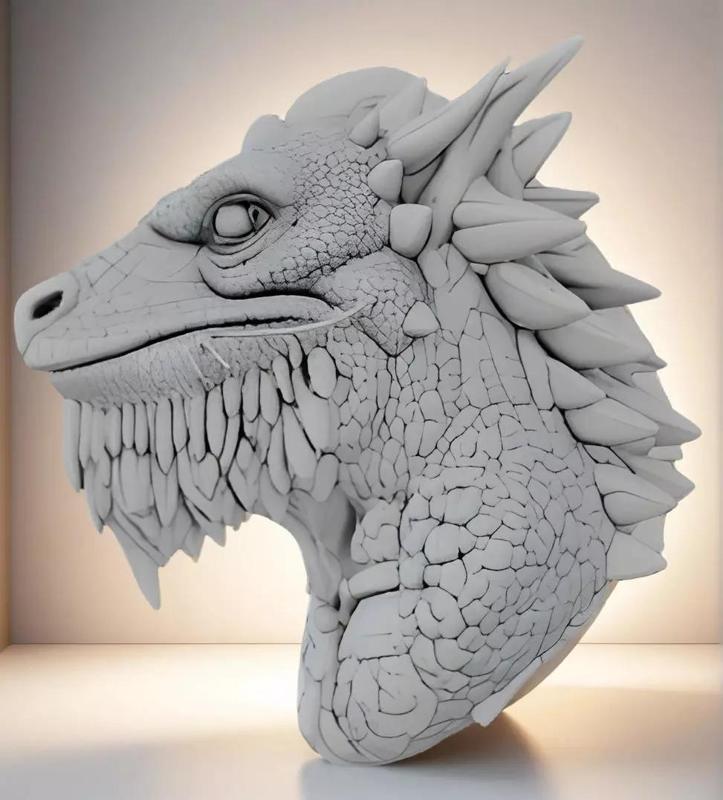 Dragon Bust 3D Model - STL Printable Mythical Creature