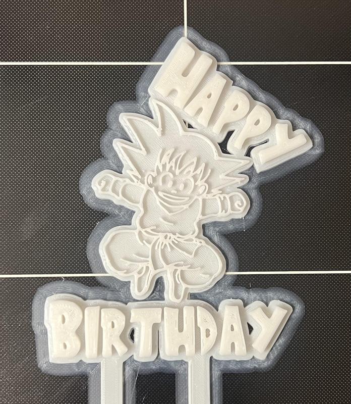 Dragon Ball Goku Happy Birthday Cake Topper