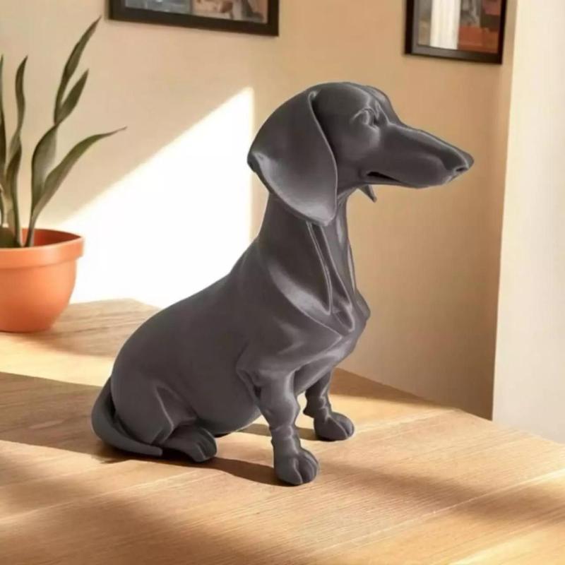 Decorative sculpture design home dog basset dachshund