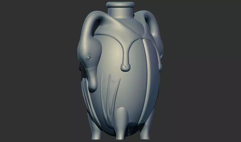 Egyptian Perfume Vessel Two Trussed Ducks 3d printable model