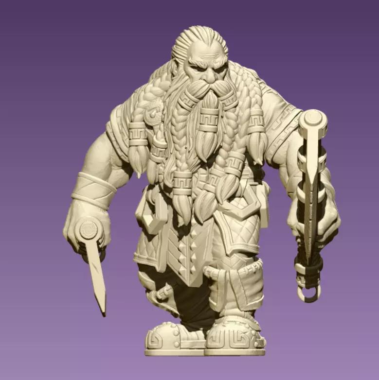 Dwarf with axes