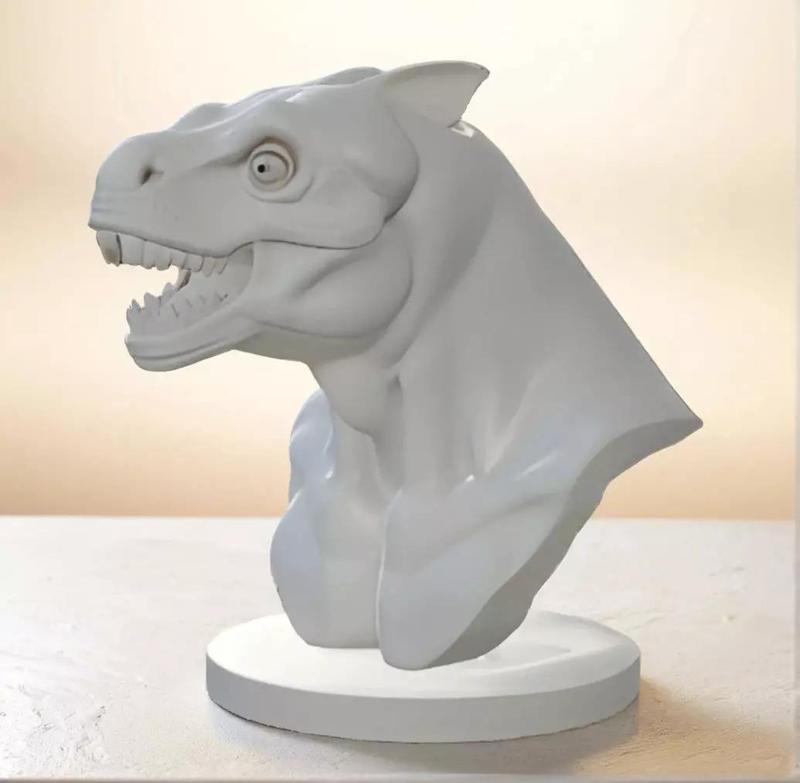 Dunkleosteus Bust 3D Model - STL Printable Prehistoric Fish