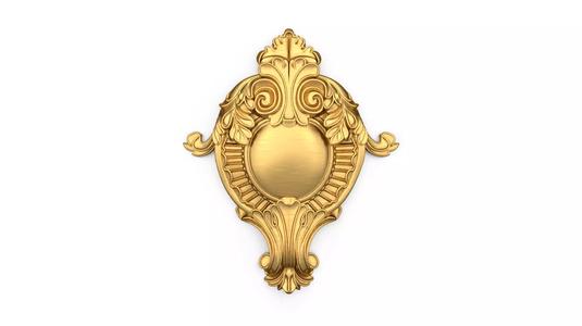 Cartouche classic decorative ornament cnc 3d printing stl 07