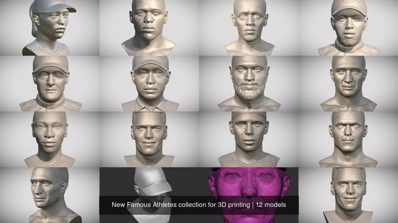 New Famous Athletes collection for 3D printing