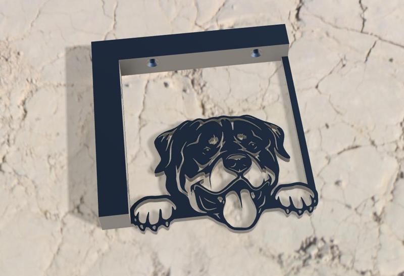 ROTTWEILER DOG WALL RACK