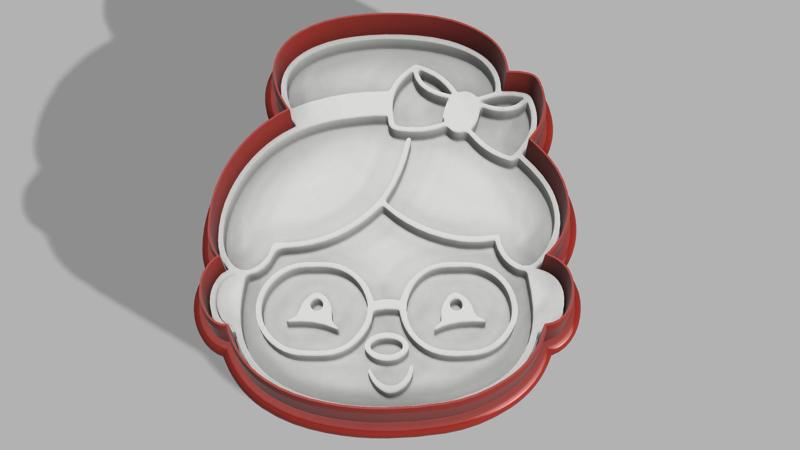 Christmas granny cookie cutter