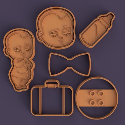 CORTANTES + ESTAMPAS UN JEFE EN PAÑALES / THE BOSS BABY CUTTERS + STAMPS