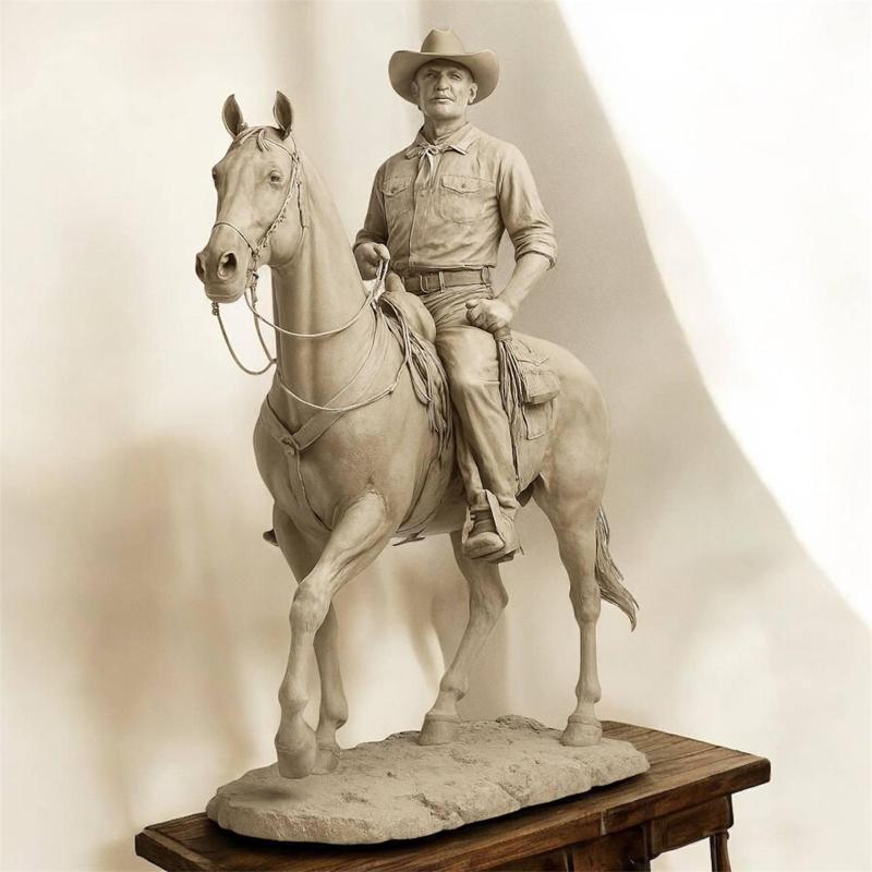 Cowboy Sentinel – Horseback Western Sculpture