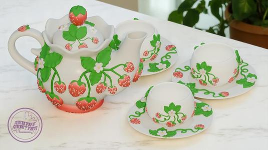 Strawberry Tea set - Strawberry Tea set - Strawberry Tea Set