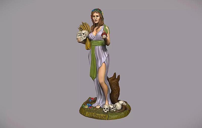 Statue of the Greek goddess Persephone for 3d printing
