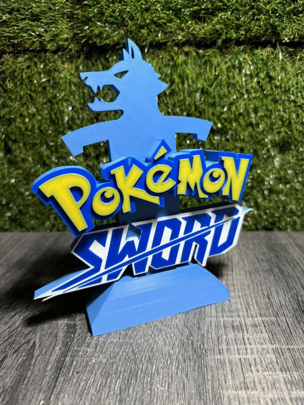 POKEMON SWORD LOGO 3D PRINT DECORATION (3MF precolored)