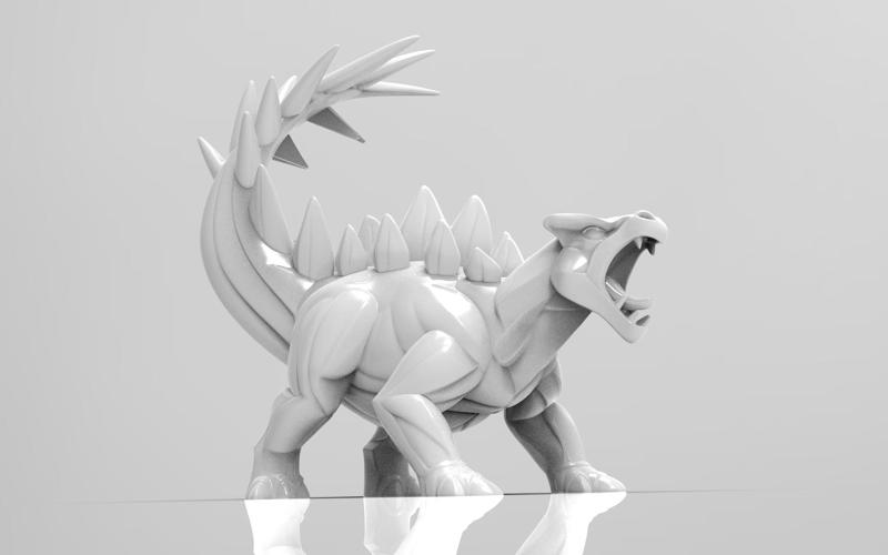 Mystical Stegosaurus Minimalist Sculpture
