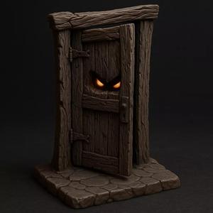 The Haunted Door  Spooky Halloween 3D Model