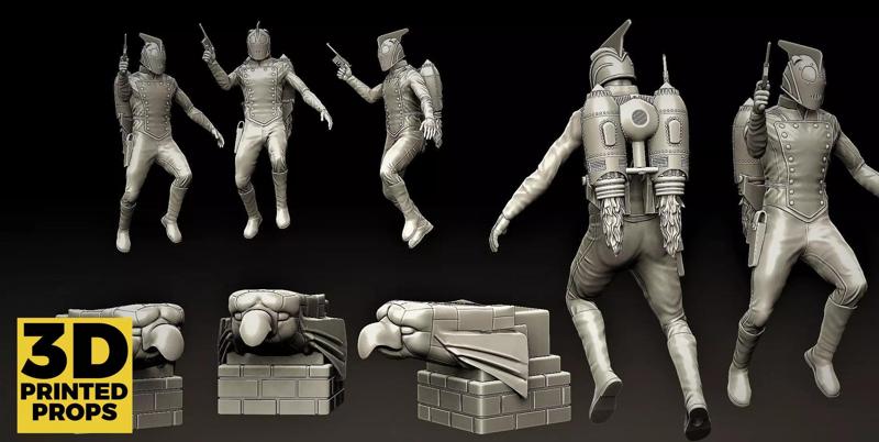 The Rocketeer star wars character in poses