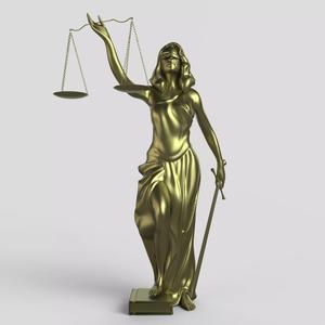 Themis statue of justice holding scales
