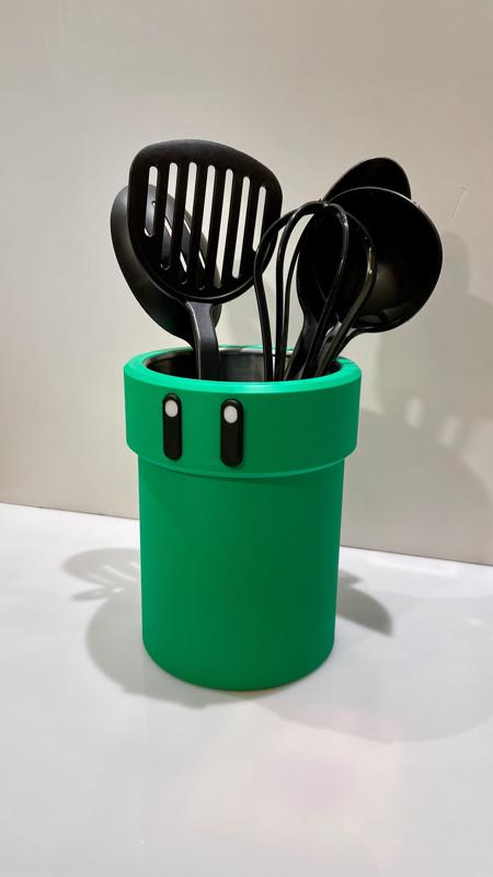 Warp Pipe Utensil Holder - Super Mario Wonder
