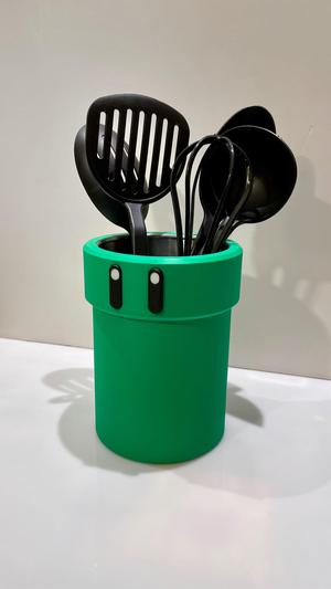 Warp Pipe Utensil Holder - Super Mario Wonder