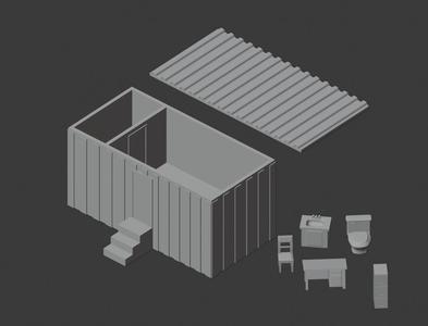28mm scale Construction Site Foreman Trailer