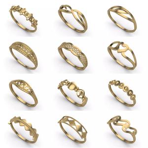 1330 Model Womens ring STL rings for ladies machine ready 3D Model Collection