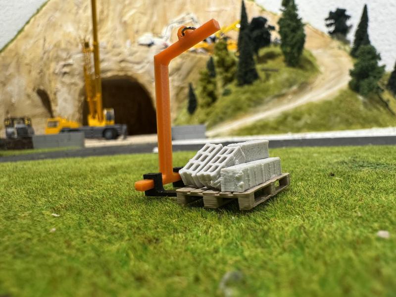crane pallet lifter diorama 1/50
