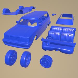 Volvo 245 wagon 1984 Printable Car In Separate Parts