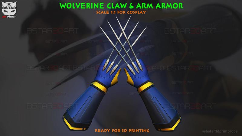 Wolverine Gloves Claw And Arm Armor - Marvel Cosplay