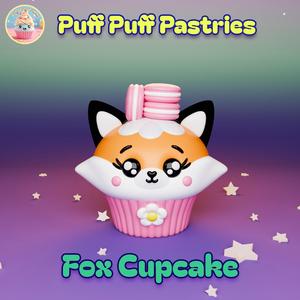 Kawaii Fox Cupcake Chibi