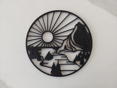Sunrise in the mountains  wall art