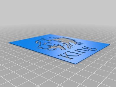 Lion with King name stencil