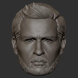 Human Torch-Chris Evans action figure head