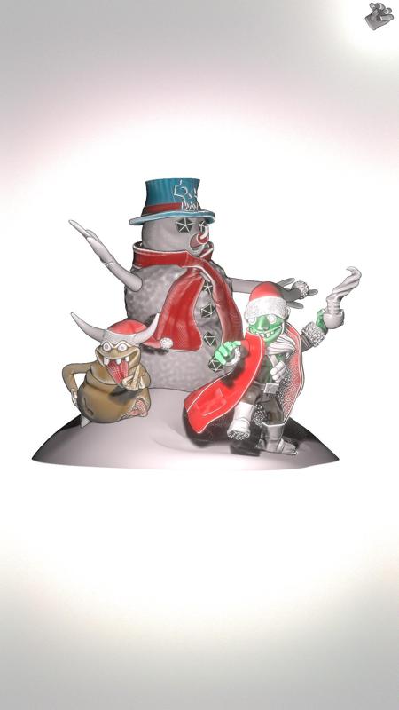 Red Gobbo's Christmas and his new friend.